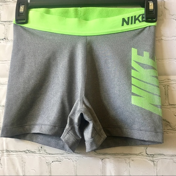 nike pro shorts lime green